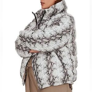Noize Outerwear Co. Women's Python-Print Puffer Jacket